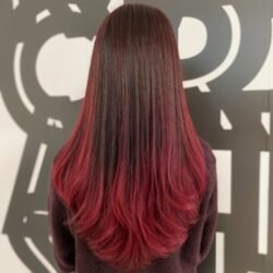 Red Balayage By Kaiis Hair Salon Richmond, Vancouver